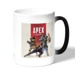 كوب قهوة سحري لون اسود بتصميم  ابيكس ليجندز القتال معا