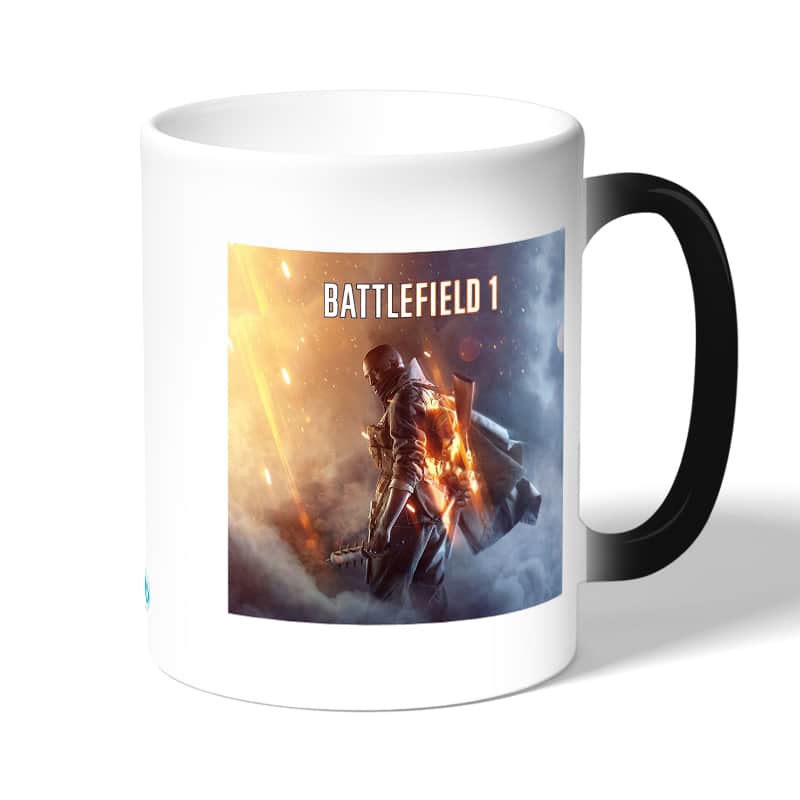 كوب قهوة سحري لون اسود بتصميم اسلحة باتلفيلد كوب قهوة سحري لون اسود بتصميم اسلحة باتلفيلد