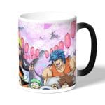 كوب قهوة سحري لون اسود بتصميم الاحتفال مع كل الانميات