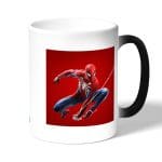 كوب قهوة سحري لون اسود بتصميم الرجل العنكبوت مارفل