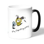 كوب قهوة سحري لون اسود بتصميم اللطيف شيمي شخصيات BT21