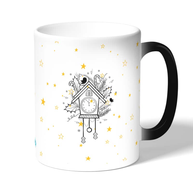 كوب قهوة سحري لون اسود بتصميم النجوم والأحلام كوب قهوة سحري لون اسود بتصميم النجوم والأحلام