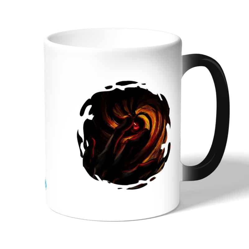 كوب قهوة سحري لون اسود بتصميم اوبيتو اوتشيها انمي ناروتو كوب قهوة سحري لون اسود بتصميم اوبيتو اوتشيها انمي ناروتو