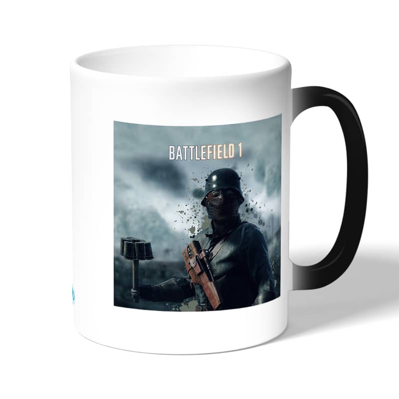 كوب قهوة سحري لون اسود بتصميم باتلفيلد 1 معركه شيقة كوب قهوة سحري لون اسود بتصميم باتلفيلد 1 معركه شيقة