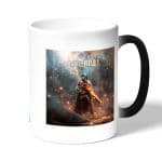 كوب قهوة سحري لون اسود بتصميم بندقية هجوميه باتل فيلد