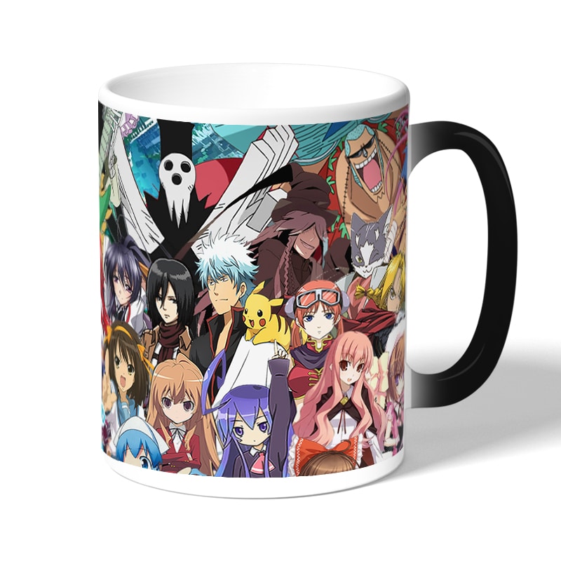 كوب قهوة سحري لون اسود بتصميم جنون الانميات كوب قهوة سحري لون اسود بتصميم جنون الانميات