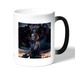 كوب قهوة سحري لون اسود بتصميم جيل فالنتاين رزدنت ايفل 3