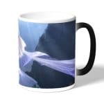 كوب قهوة سحري لون اسود بتصميم حصان إلسا الثلجي ملكة الثلج