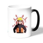 كوب قهوة سحري لون اسود بتصميم ختم ناروتو