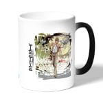 كوب قهوة سحري لون اسود بتصميم ديث نوت عالم الشياطين