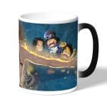 كوب قهوة سحري لون اسود بتصميم ذكريات إيس ون بيس