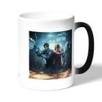 كوب قهوة سحري لون اسود بتصميم رزدنت إيفل 2 ريميك