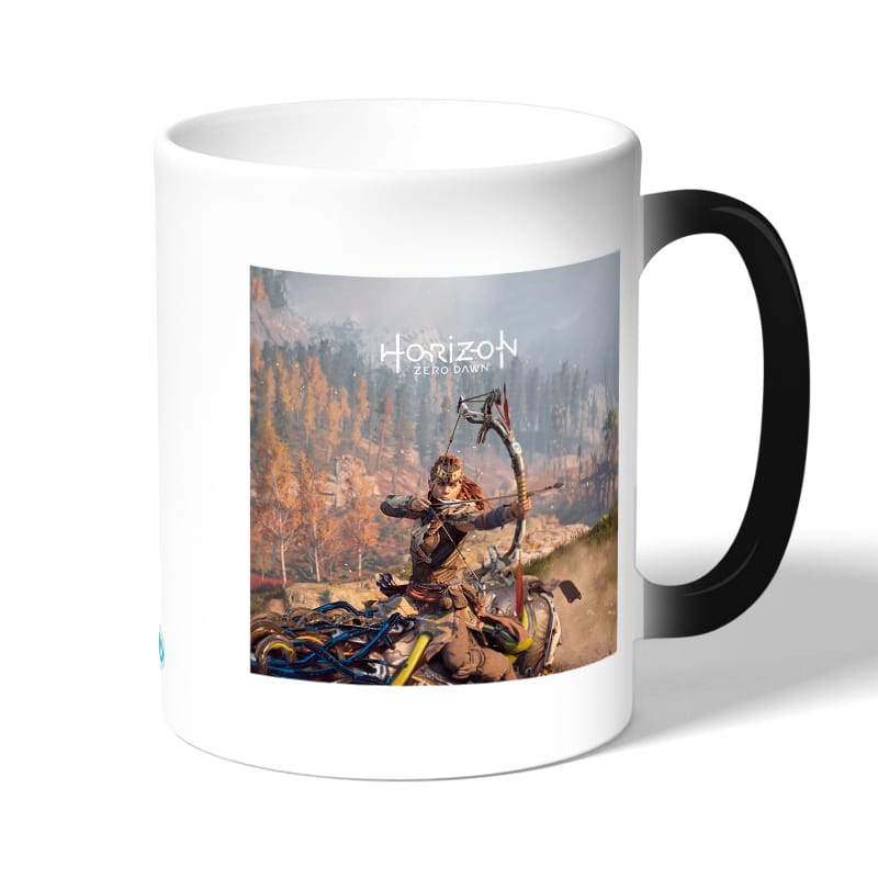 كوب قهوة سحري لون اسود بتصميم رماية أسهم إلوي هورايزن زيرو داون كوب قهوة سحري لون اسود بتصميم رماية أسهم إلوي هورايزن زيرو داون