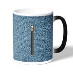 كوب قهوة سحري لون اسود بتصميم سحاب