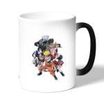 كوب قهوة سحري لون اسود بتصميم شخصيات ناروتو وهم صغار