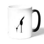 كوب قهوة سحري لون اسود بتصميم طائر أسود