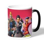 كوب قهوة سحري لون اسود بتصميم فورت نايت باتل رويال