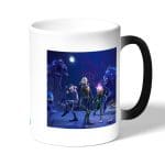 كوب قهوة سحري لون اسود بتصميم فورت نايت زومبي