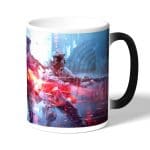 كوب قهوة سحري لون اسود بتصميم قتال جماعي باتلفيلد