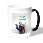 كوب قهوة سحري لون اسود بتصميم قضاء على الوحوش ذا ويتشر