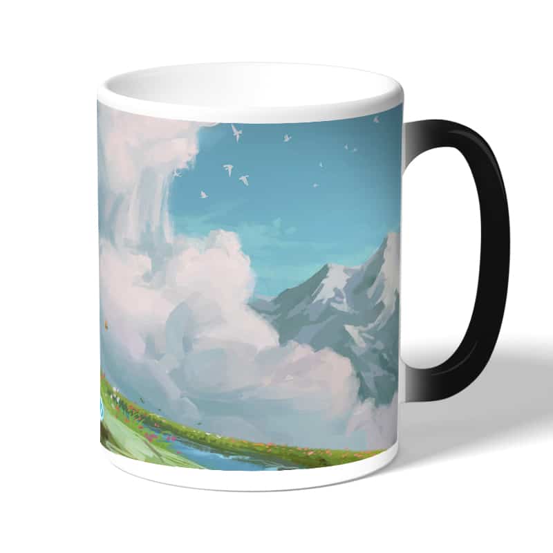 كوب قهوة سحري لون اسود بتصميم قلعه هاول المتحركة كوب قهوة سحري لون اسود بتصميم قلعه هاول المتحركة