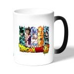 كوب قهوة سحري لون اسود بتصميم قوة الابطال كل الانميات