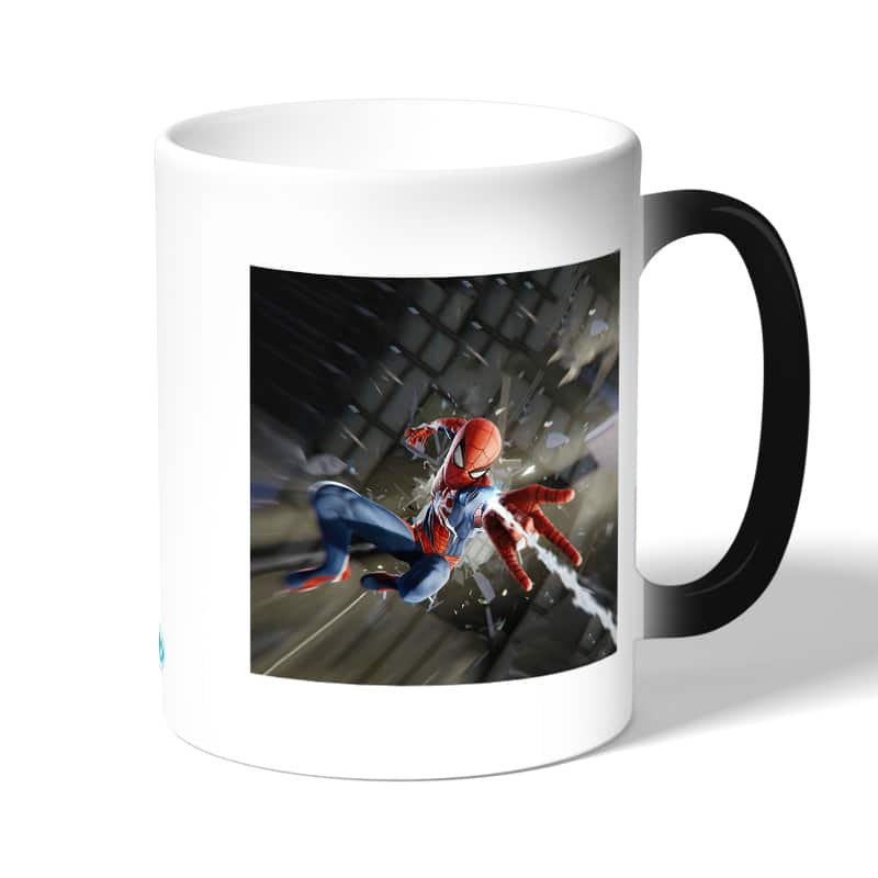 كوب قهوة سحري لون اسود بتصميم قوة سبيدر مان كوب قهوة سحري لون اسود بتصميم قوة سبيدر مان