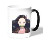 كوب قهوة سحري لون اسود بتصميم كامادو نيزوكو