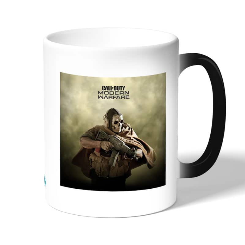 كوب قهوة سحري لون اسود بتصميم كول أوف ديوتي كوب قهوة سحري لون اسود بتصميم كول أوف ديوتي