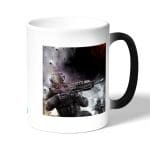 كوب قهوة سحري لون اسود بتصميم كول أوف ديوتي بداية الحرب