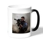 كوب قهوة سحري لون اسود بتصميم كول أوف ديوتي قناص