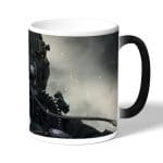 كوب قهوة سحري لون اسود بتصميم  لعبة ديث ستراندنغ