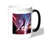 كوب قهوة سحري لون اسود بتصميم مايلز مورالز سبايدر مان