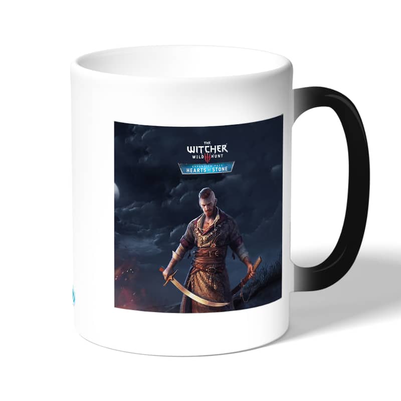 كوب قهوة سحري لون اسود بتصميم مقاتل ذا ويتشر 3 وايلد هانت كوب قهوة سحري لون اسود بتصميم مقاتل ذا ويتشر 3 وايلد هانت