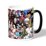 كوب قهوة سحري لون اسود بتصميم مكس انمي