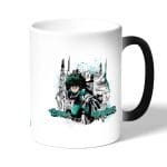 كوب قهوة سحري لون اسود بتصميم ميدوريا مانجا أكاديميتي للأبطال