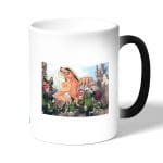 كوب قهوة سحري لون اسود بتصميم ناروتو وضع مضحك