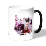 كوب قهوة سحري لون اسود بتصميم هاكي التصلب لوفي ون بيس