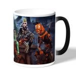 كوب قهوة سحري لون اسود بتصميم هالوين فورت نايت