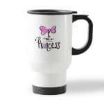 كوب قهوة للسيارة لون ابيض بتصميم أميره