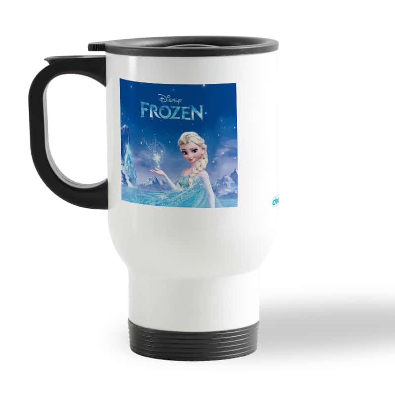 كوب-قهوة-للسيارة-لون-ابيض-بتصميم-إلسا-ملكة-الثلج-2