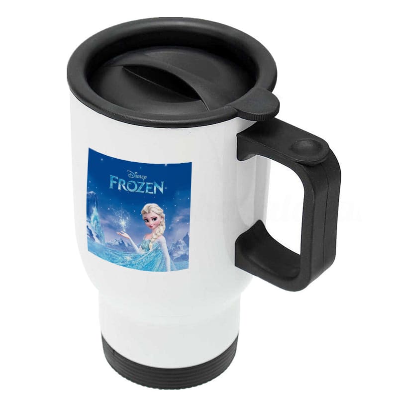 كوب-قهوة-للسيارة-لون-ابيض-بتصميم-إلسا-ملكة-الثلج-3