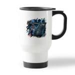 كوب قهوة للسيارة لون ابيض بتصميم الاميرة مونونوكي في الغابة