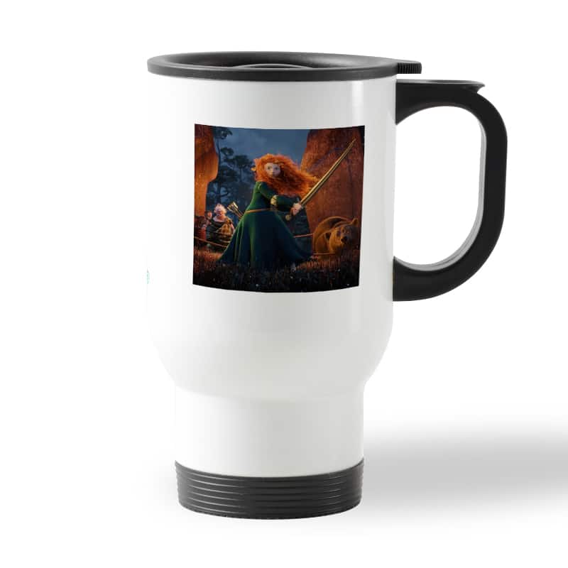 كوب قهوة للسيارة لون ابيض بتصميم الاميره ميريدا تنقذ امها كوب قهوة للسيارة لون ابيض بتصميم الاميره ميريدا تنقذ امها