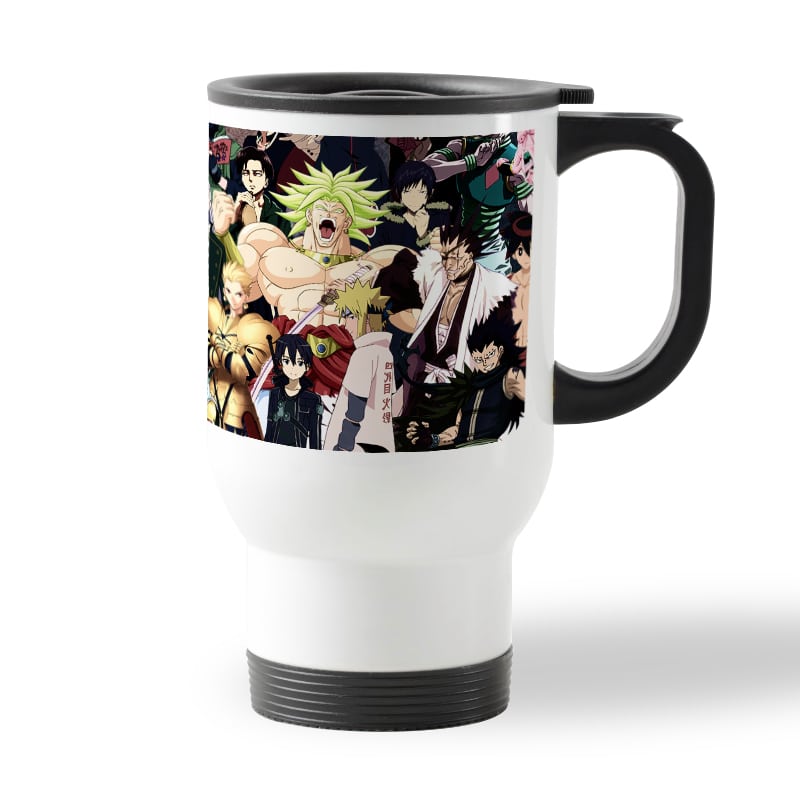 كوب قهوة للسيارة لون ابيض بتصميم الشخصيات الفخمة كل الانميات كوب قهوة للسيارة لون ابيض بتصميم الشخصيات الفخمة كل الانميات