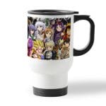 كوب قهوة للسيارة لون ابيض بتصميم الشخصيات المخيفه كل الانميات