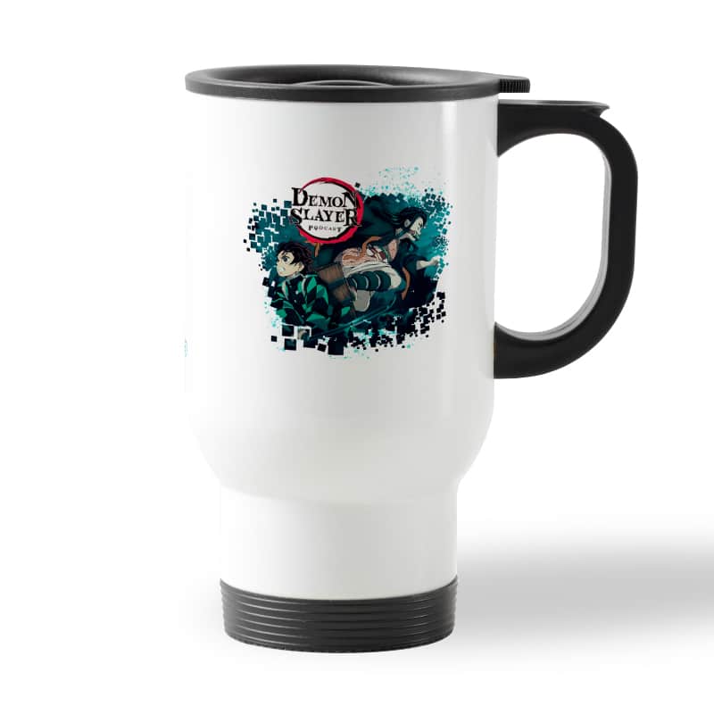 كوب قهوة للسيارة لون ابيض بتصميم الشقيقان ضد قاتل الشياطين كوب قهوة للسيارة لون ابيض بتصميم الشقيقان ضد قاتل الشياطين