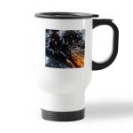 كوب قهوة للسيارة لون ابيض بتصميم القناص  باتلفيلد 1