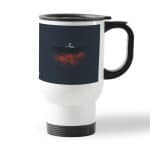 كوب قهوة للسيارة لون ابيض بتصميم ايرين ضد العمالقه هجوم العمالقة