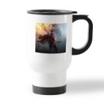 كوب قهوة للسيارة لون ابيض بتصميم باتلفيلد 1